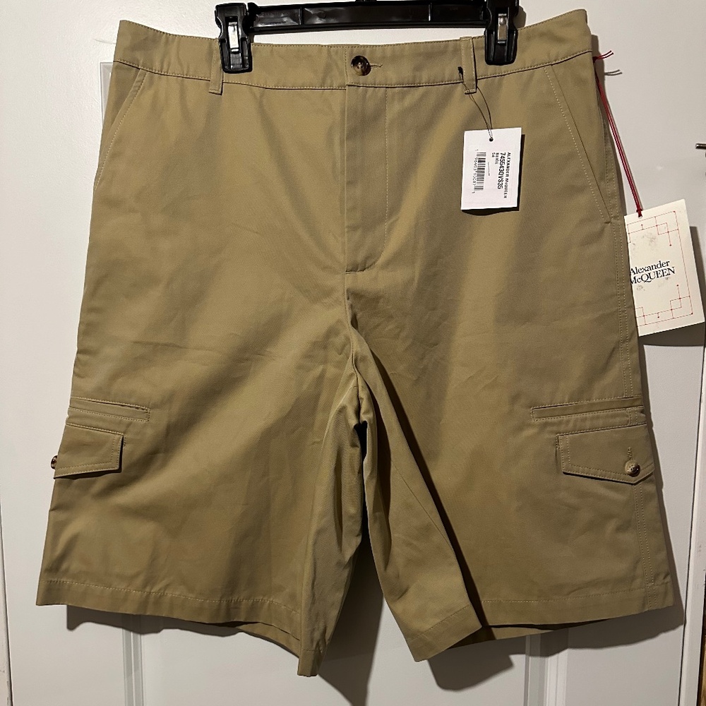 Alexander McQueen Cotton Cargo Shorts $1050 Size 38(54)